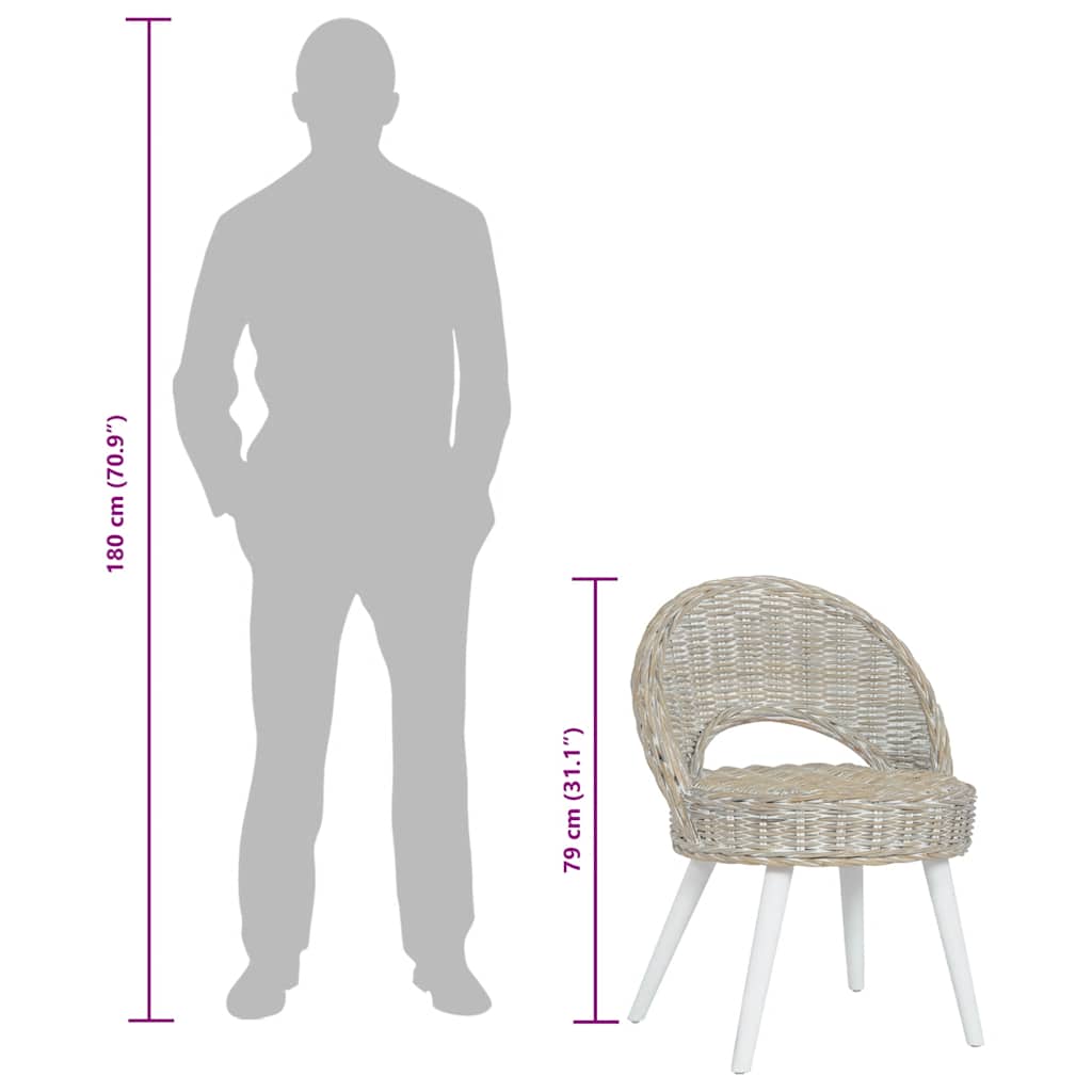 Fauteuil kubu rattan wit – afbeelding 8