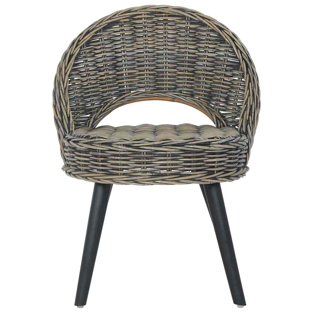 Fauteuil kubu rattan zwart – afbeelding 2
