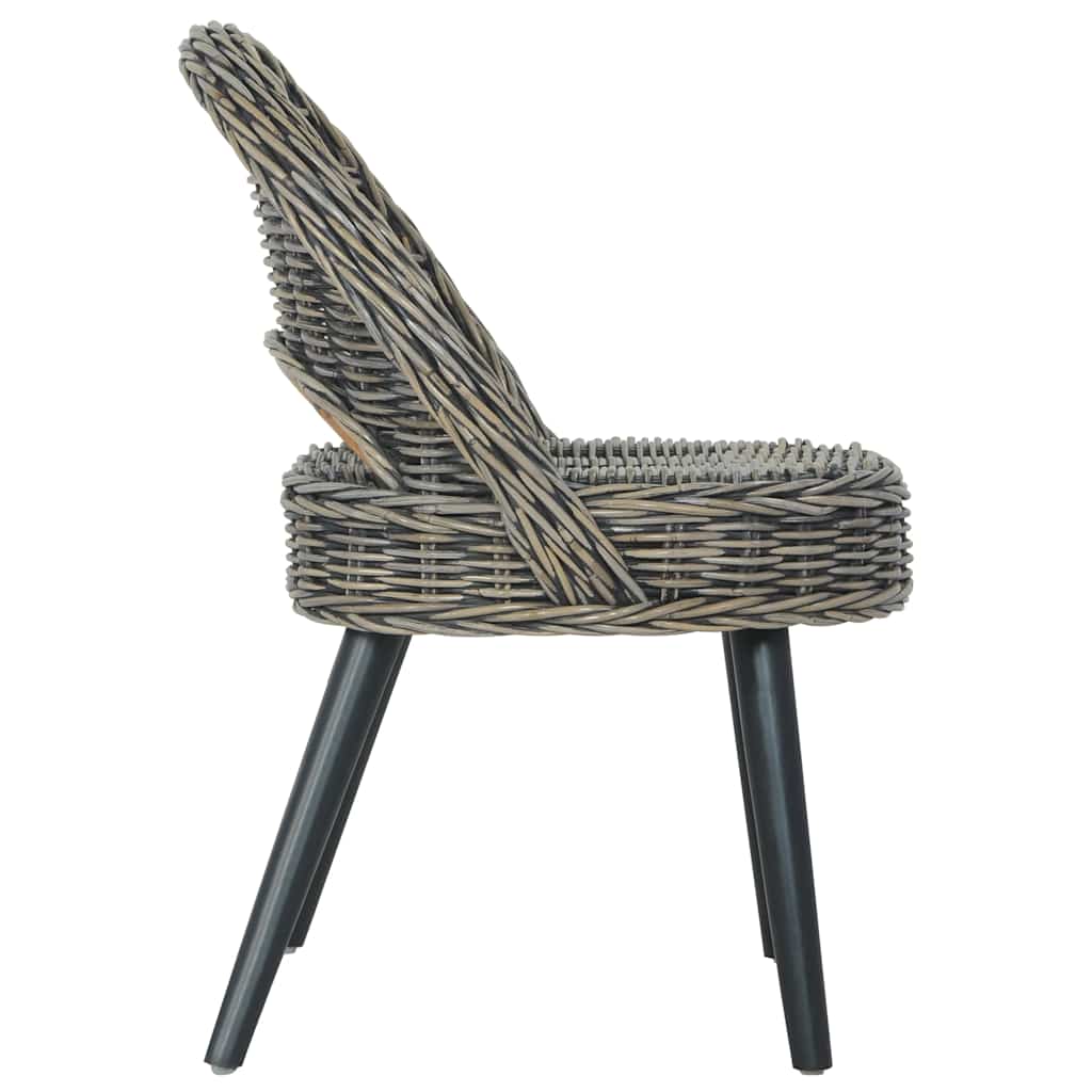 Fauteuil kubu rattan zwart – afbeelding 3