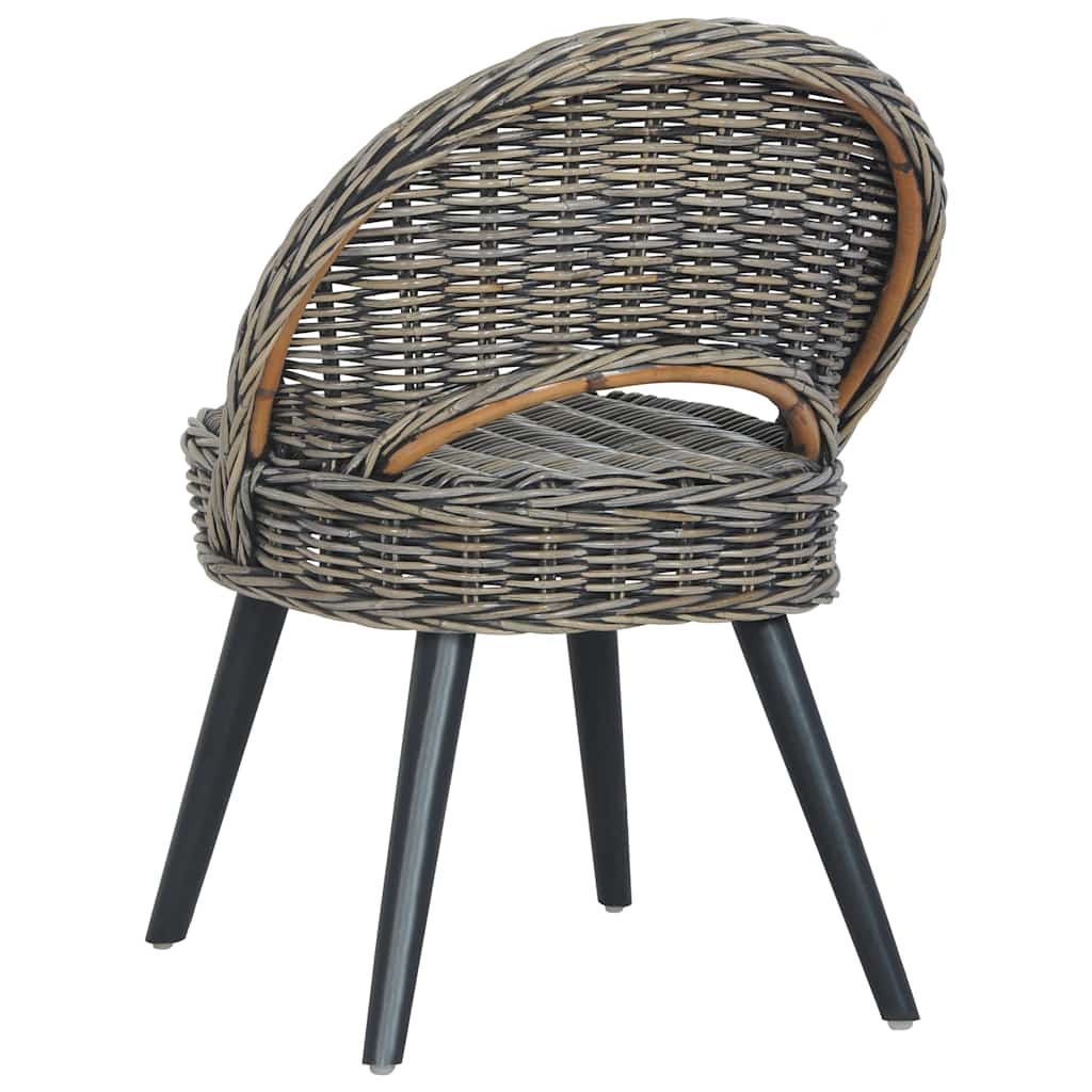 Fauteuil kubu rattan zwart – afbeelding 4