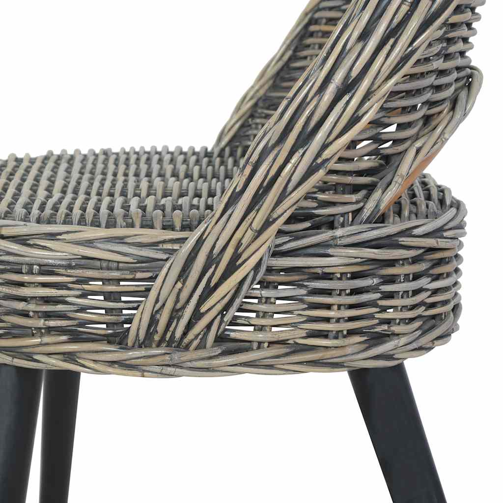 Fauteuil kubu rattan zwart – afbeelding 5