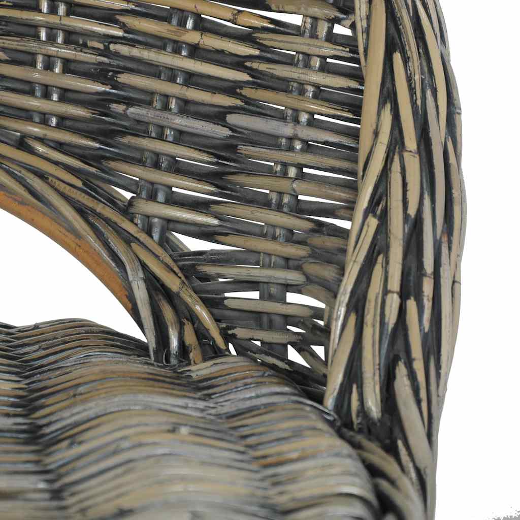 Fauteuil kubu rattan zwart – afbeelding 6