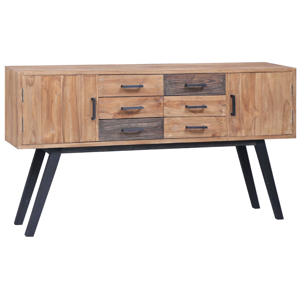 Bijzetkast 110x30x75 cm massief teakhout – afbeelding 1