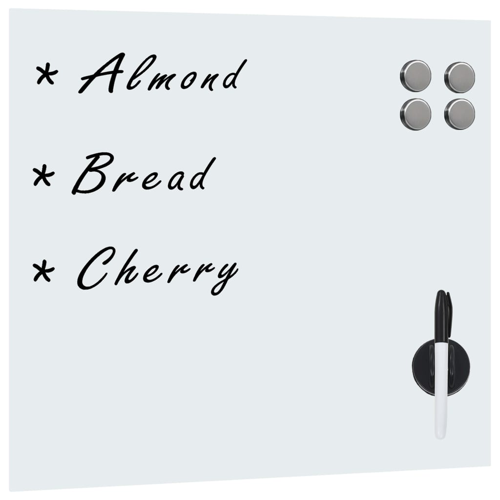 Magneetbord voor aan de wand 40x40 cm glas – afbeelding 1