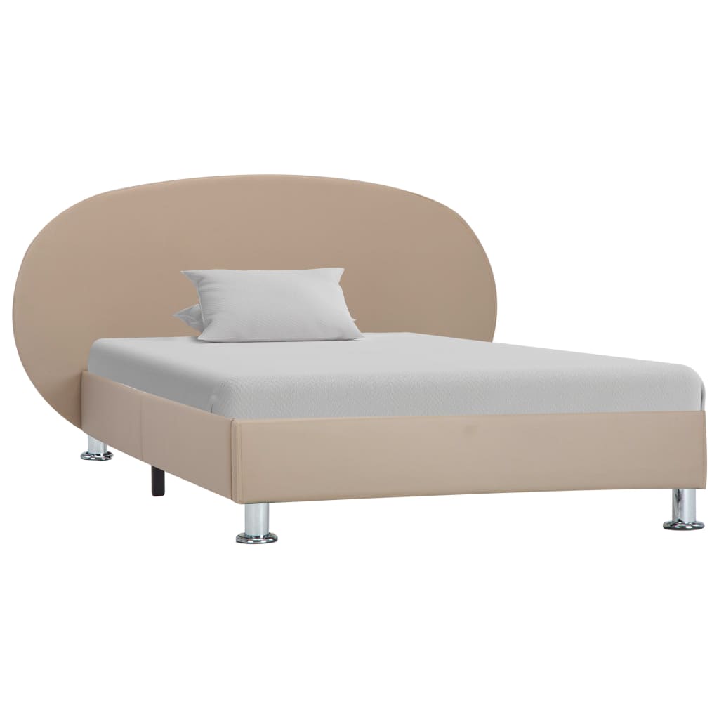Bedframe kunstleer cappuccino 100x200 cm – afbeelding 1