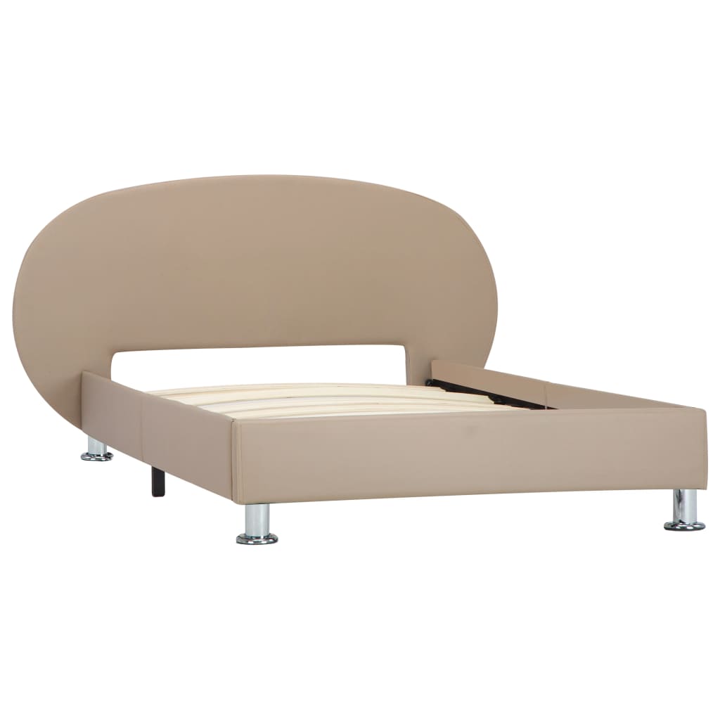 Bedframe kunstleer cappuccino 100x200 cm – afbeelding 2