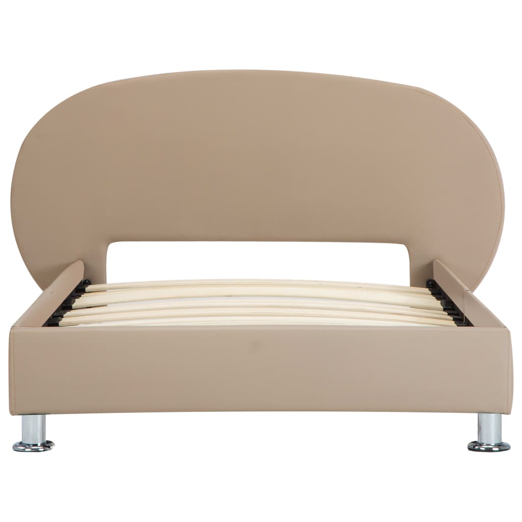 Bedframe kunstleer cappuccino 100x200 cm – afbeelding 3