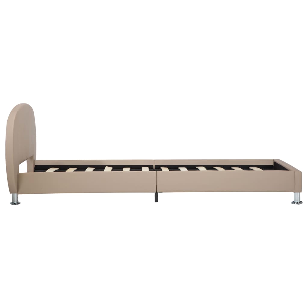 Bedframe kunstleer cappuccino 100x200 cm – afbeelding 4