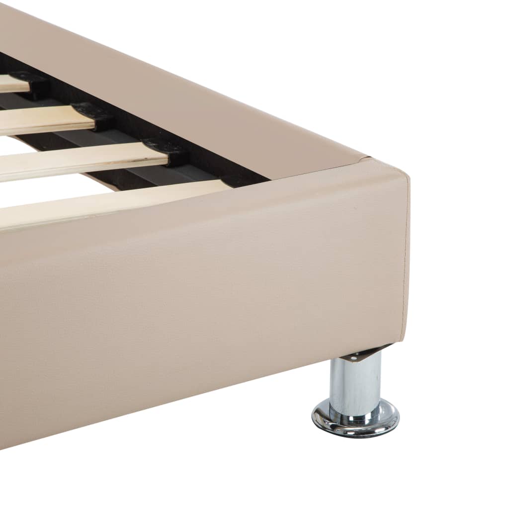 Bedframe kunstleer cappuccino 100x200 cm – afbeelding 6