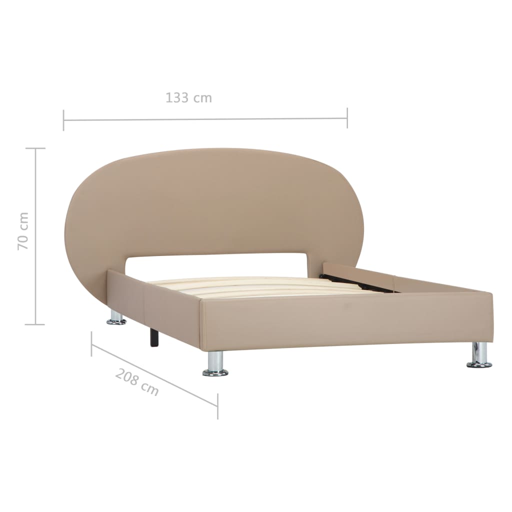 Bedframe kunstleer cappuccino 100x200 cm – afbeelding 7