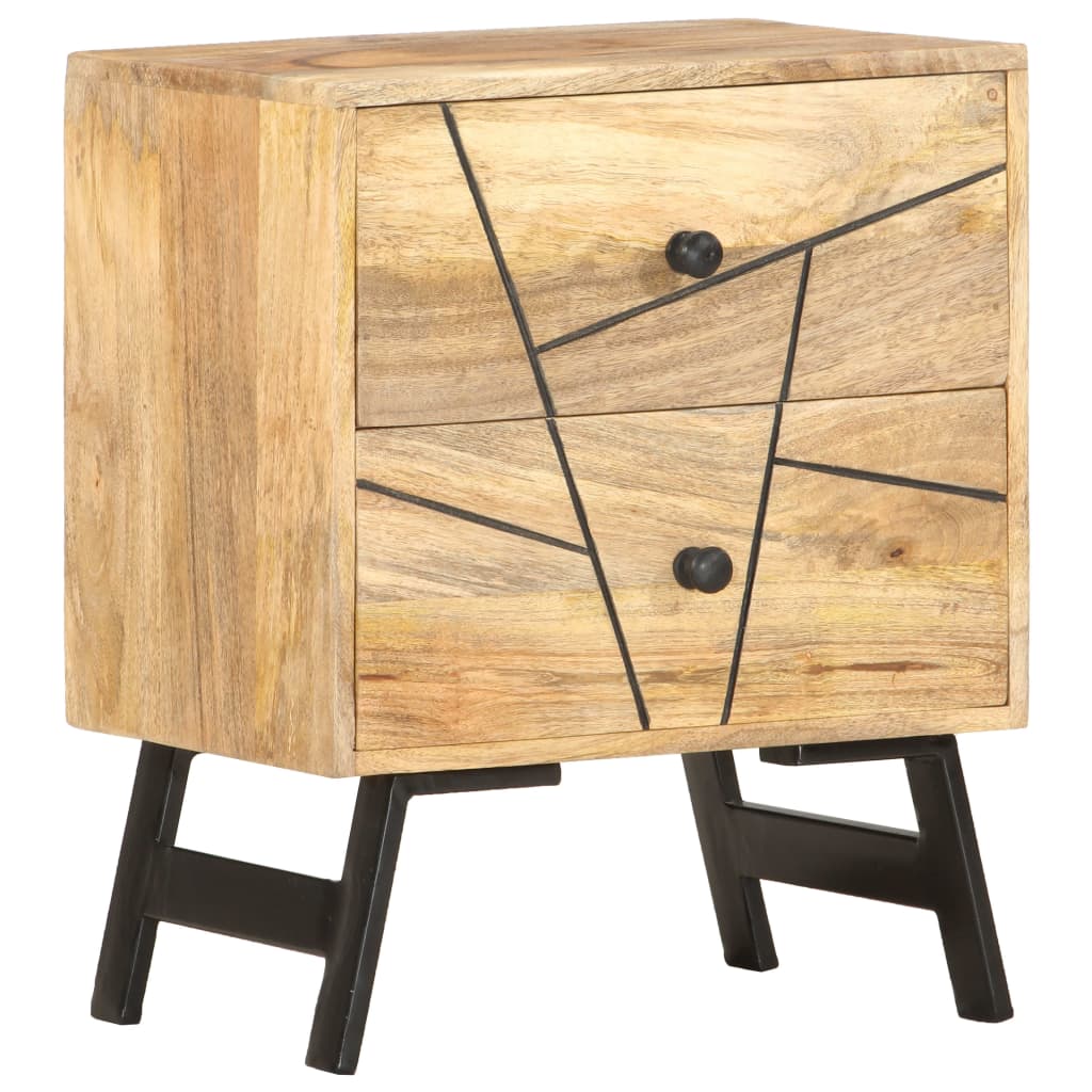 Nachtkastje 40x30x50 cm massief mangohout