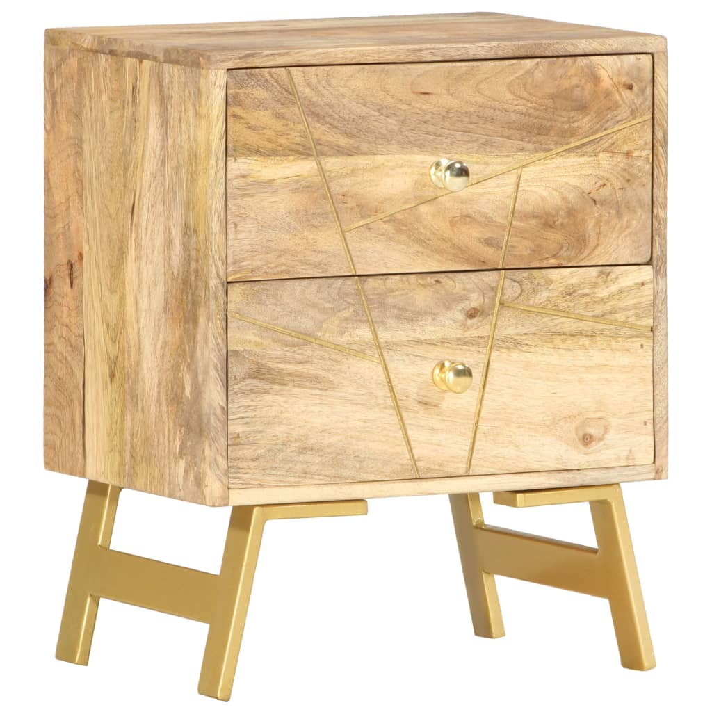 Nachtkastje 40x30x50 cm massief mangohout
