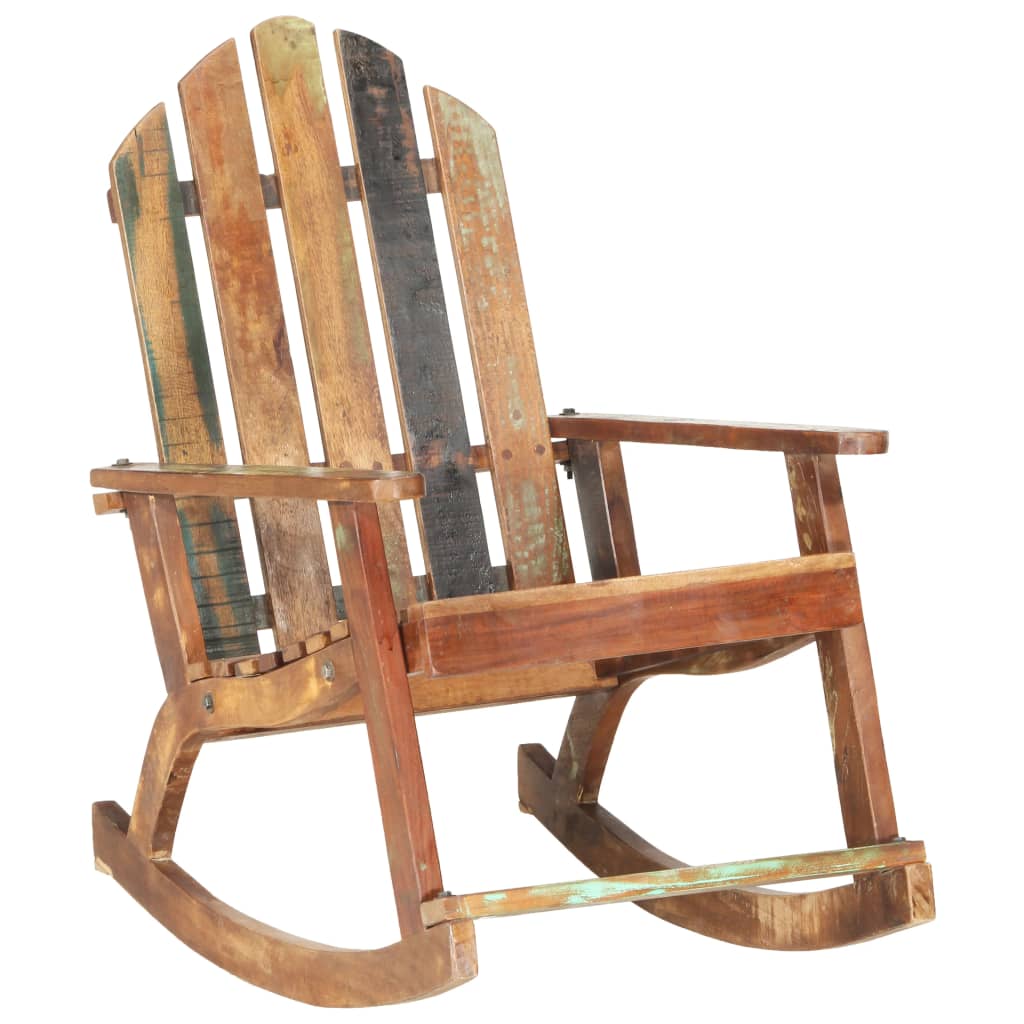 Tuinschommelstoel massief gerecycled hout – afbeelding 1