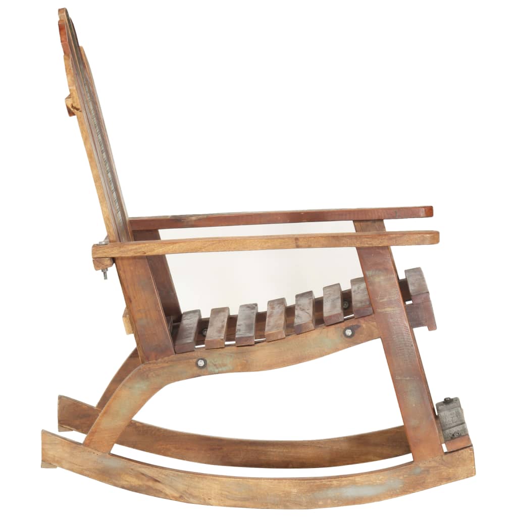 Tuinschommelstoel massief gerecycled hout – afbeelding 3