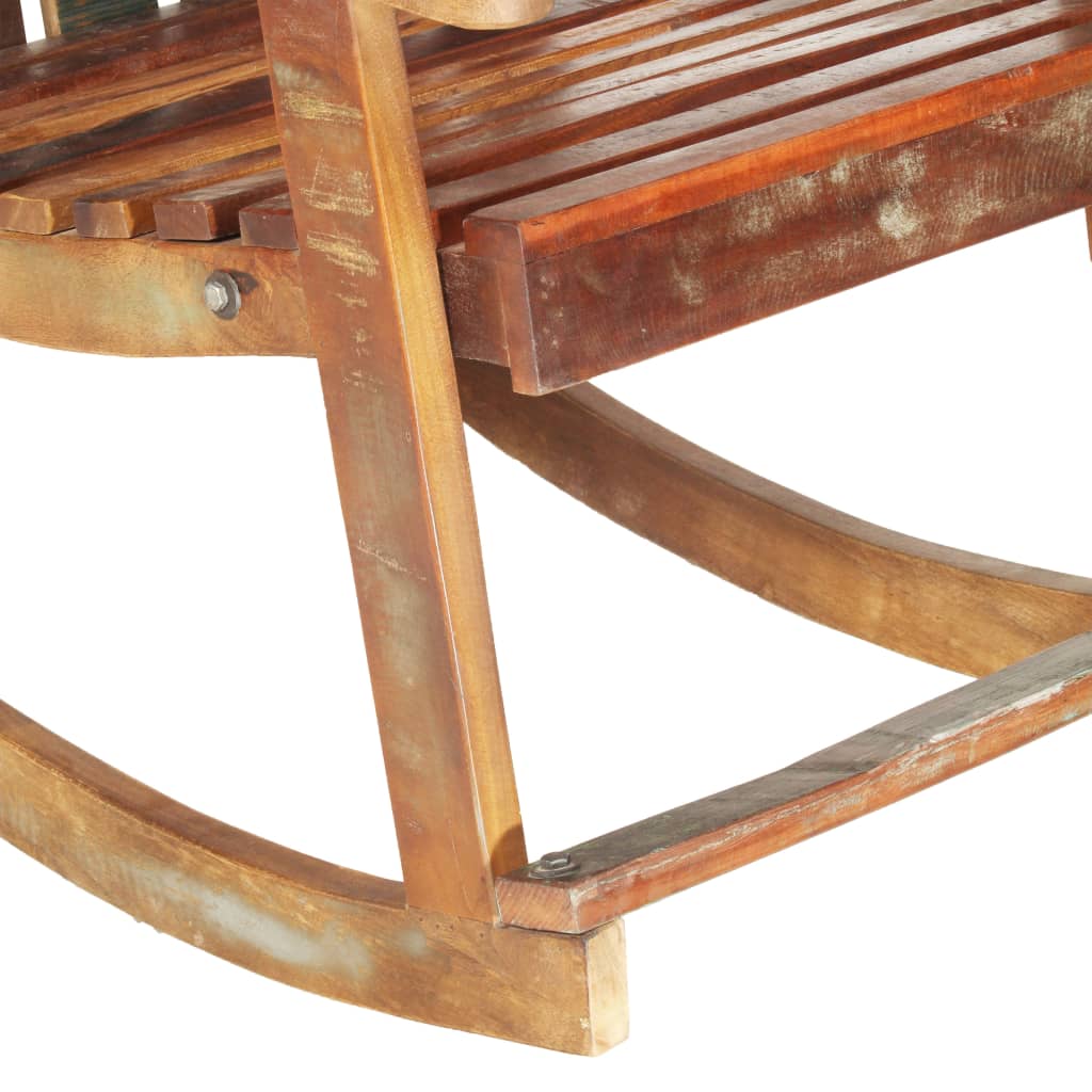 Tuinschommelstoel massief gerecycled hout – afbeelding 6