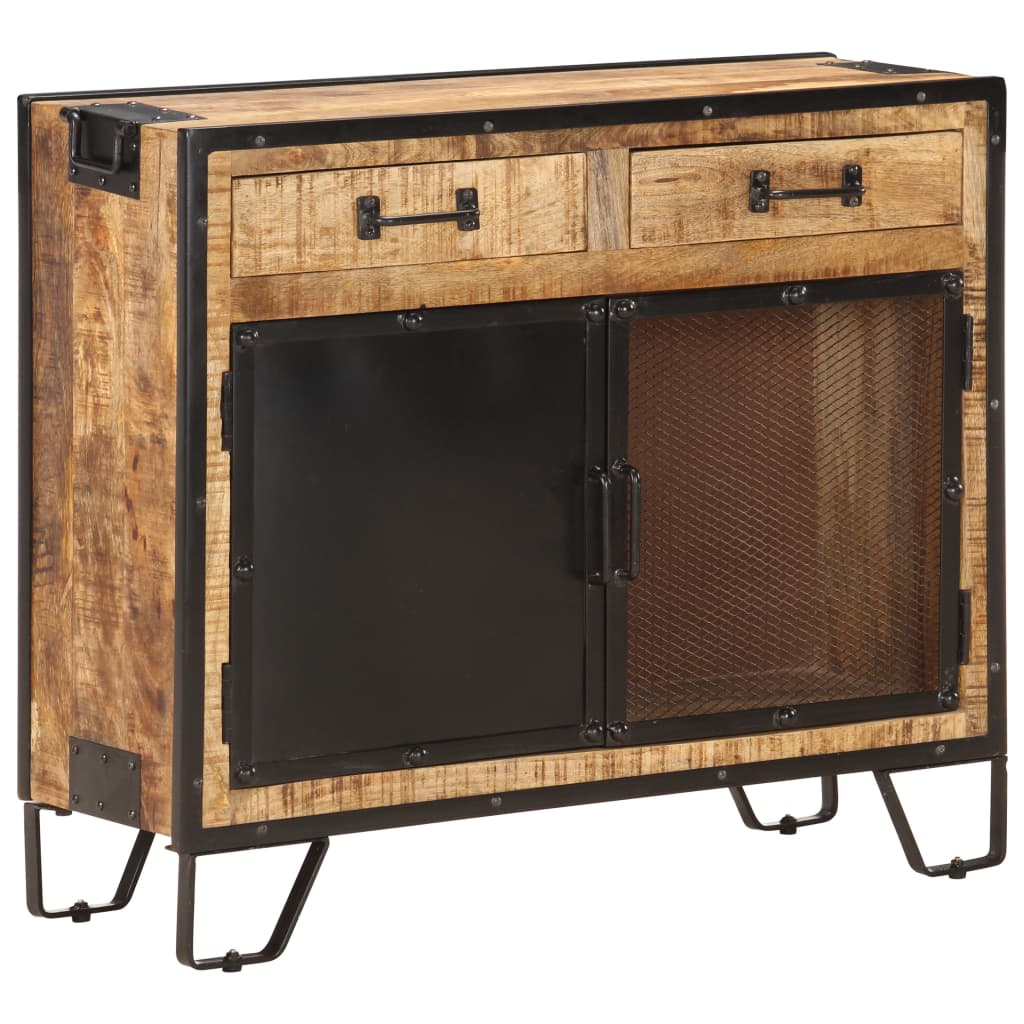 Dressoir 80x31x71 cm massief ruw mangohout