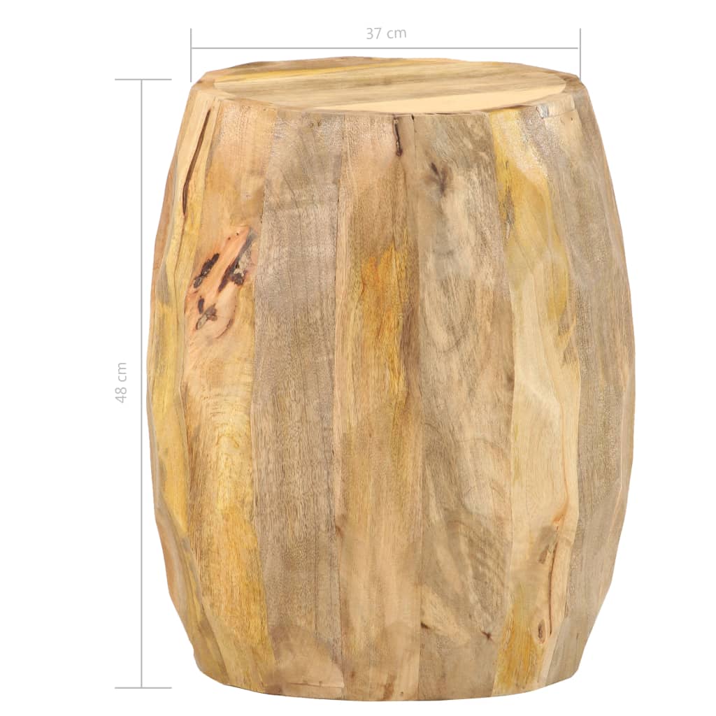 Kruk trommelvormig massief mangohout – afbeelding 5
