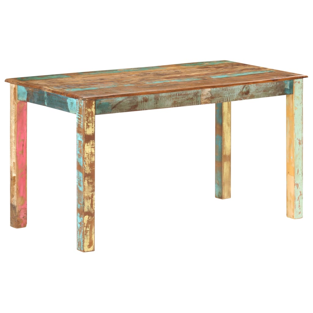 Eettafel 140x70x76 cm massief gerecycled hout