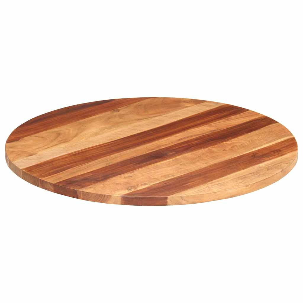 Tafelblad rond 25-27 mm 80 cm massief acaciahout – afbeelding 1