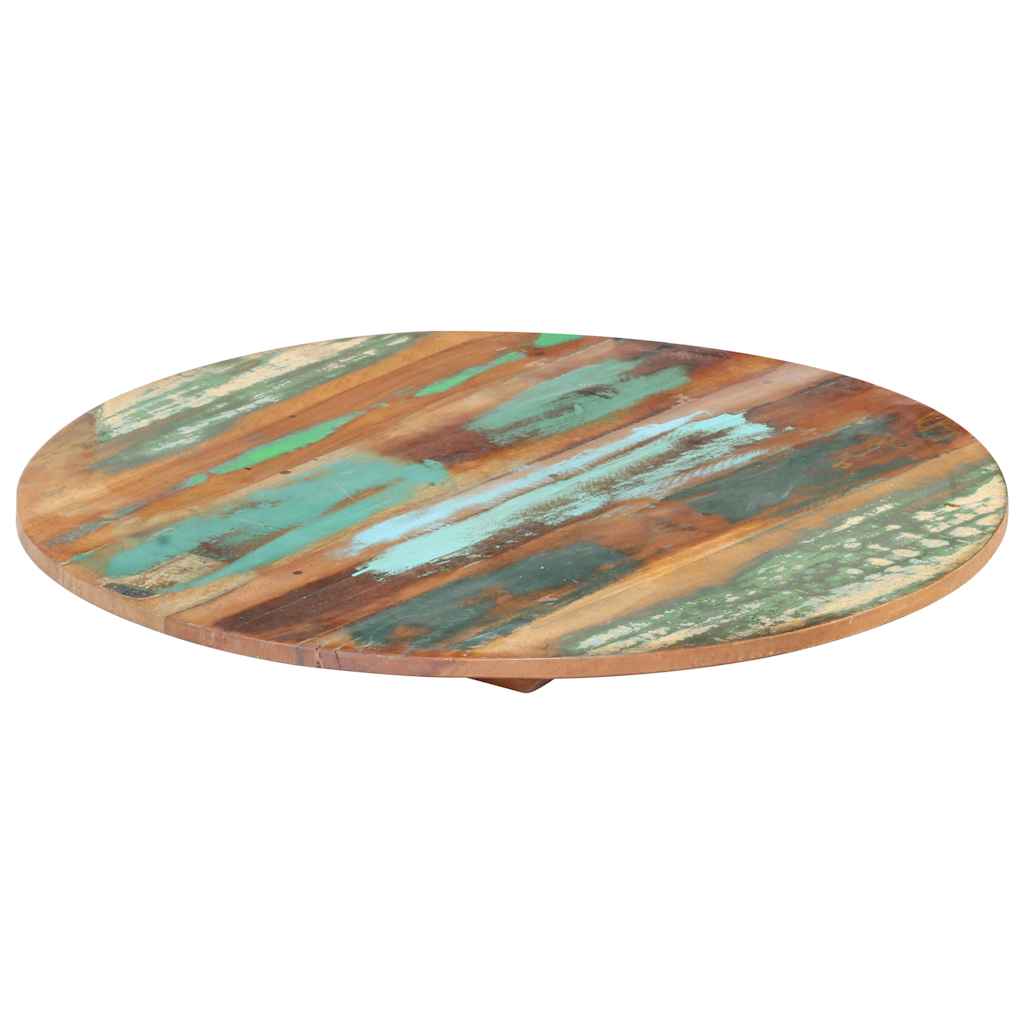 Tafelblad rond 15-16 mm 50 cm massief gerecycled hout