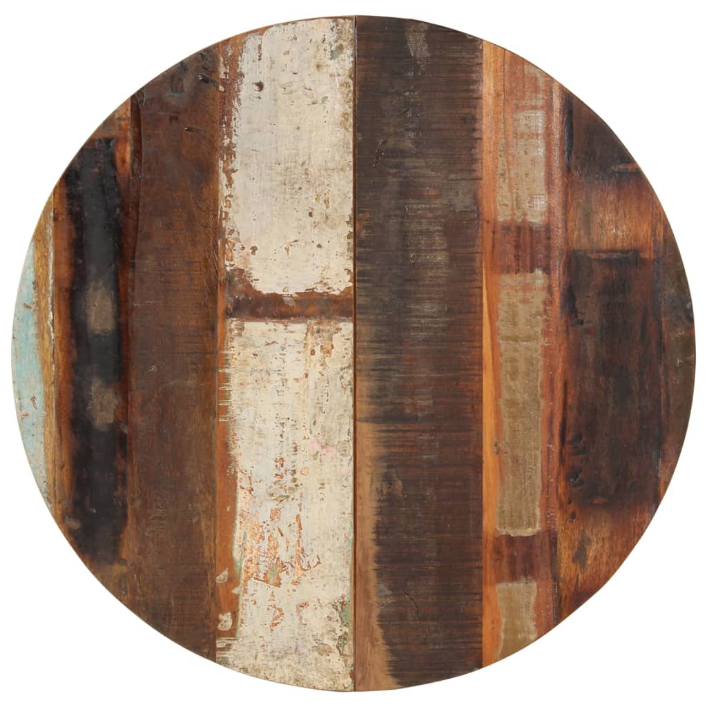 Tafelblad rond 15-16 mm 70 cm massief gerecycled hout