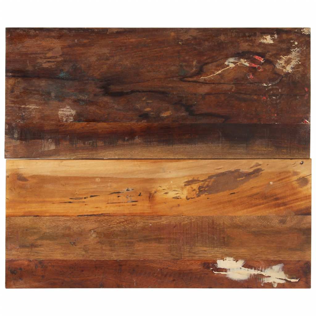 Tafelblad rechthoekig 15-16 mm 60x70 cm massief gerecycled hout