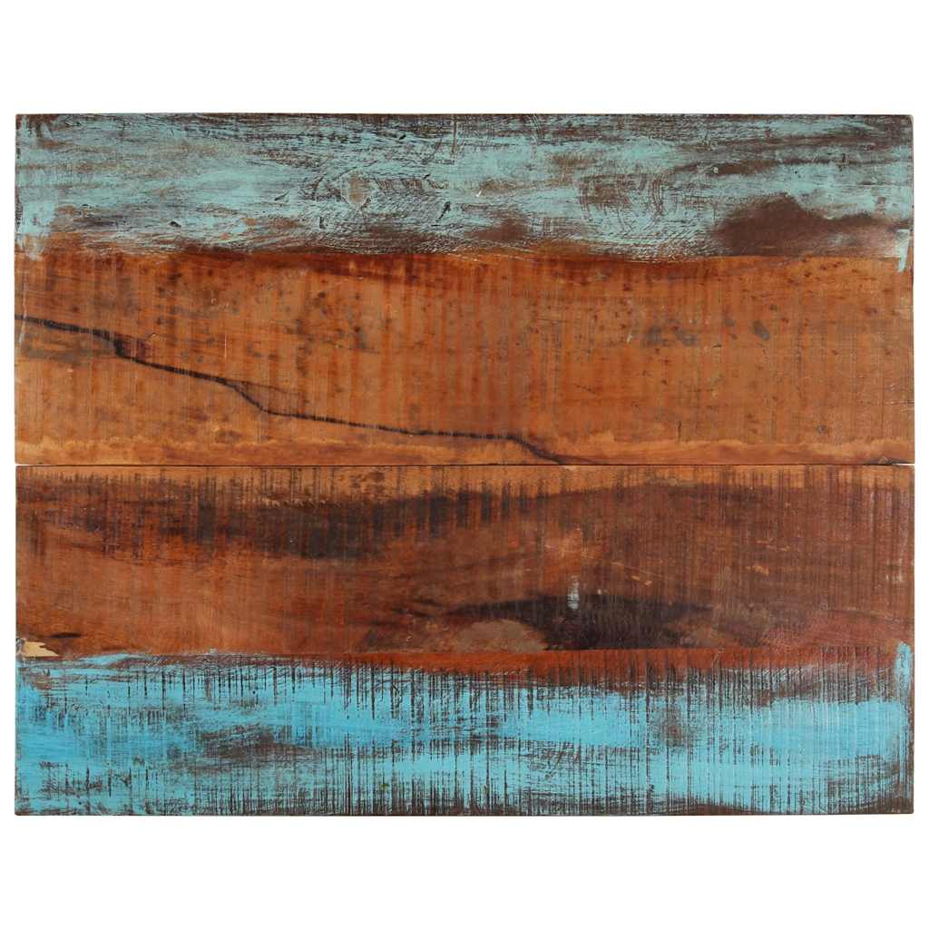 Tafelblad rechthoekig 25-27 mm 70x90 cm massief gerecycled hout