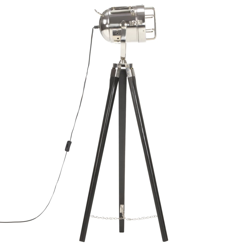 Vloerlamp driepoot 97 cm massief mangohout zwart – afbeelding 4