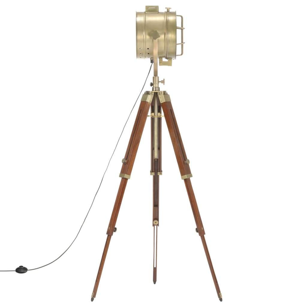 Vloerlamp driepoot 165 cm massief mangohout – afbeelding 4