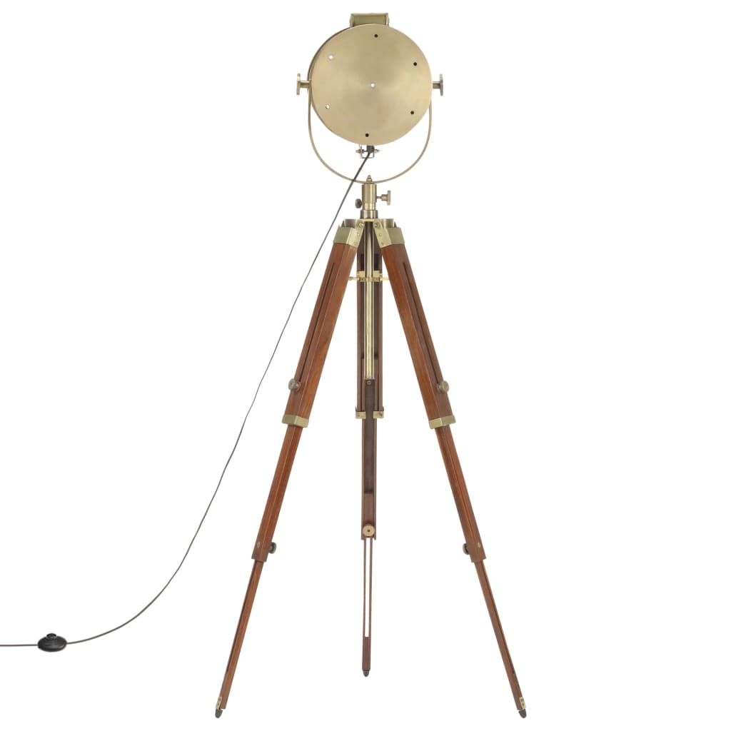 Vloerlamp driepoot 165 cm massief mangohout – afbeelding 6