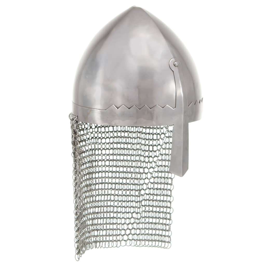 Ridderhelm replica LARP staal zilverkleurig