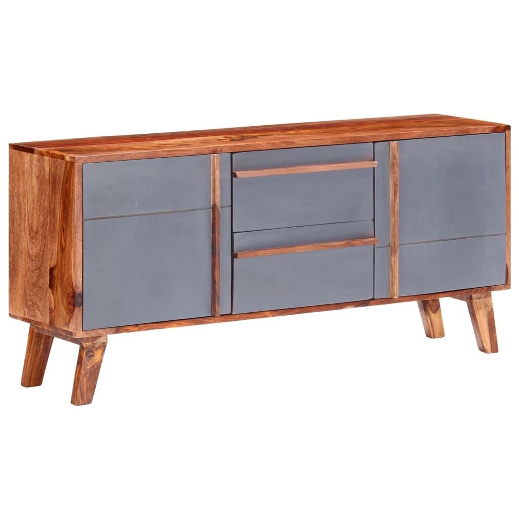 Dressoir 120x30x55 cm massief hout grijs