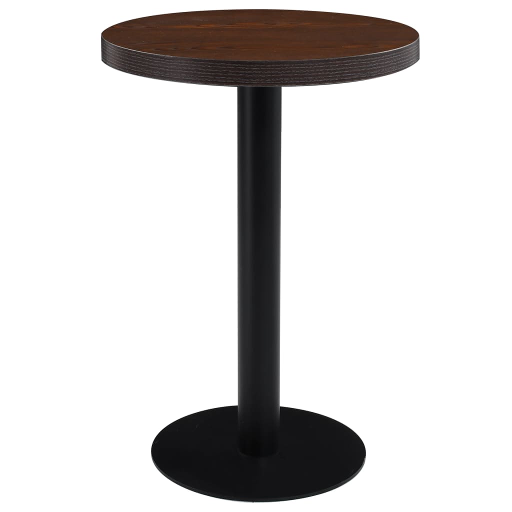 Bistrotafel 60 cm MDF donkerbruin – afbeelding 1