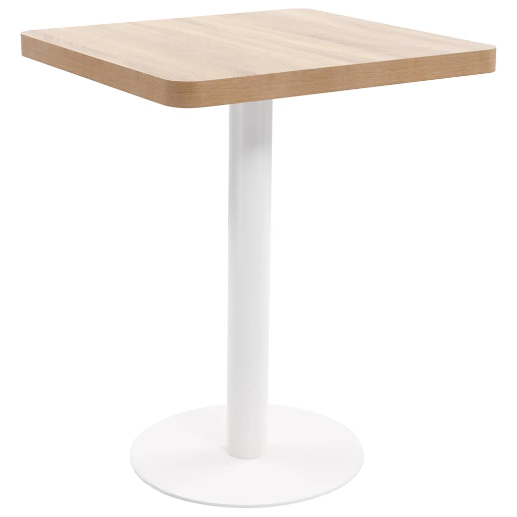 Bistrotafel 60x60 cm MDF lichtbruin – afbeelding 1