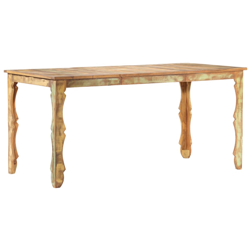 Eettafel 160x80x76 cm massief gerecycled hout – afbeelding 1