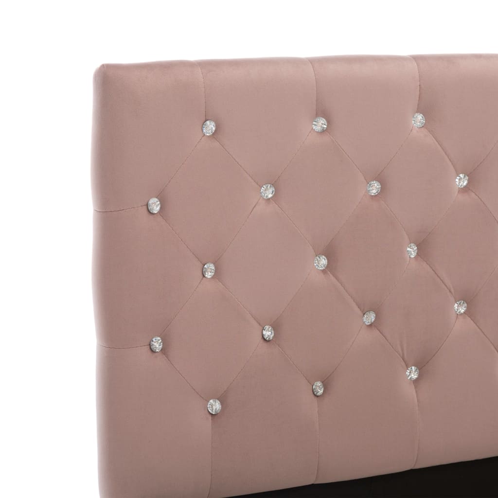 Bedframe fluweel roze 90x200 cm – afbeelding 6