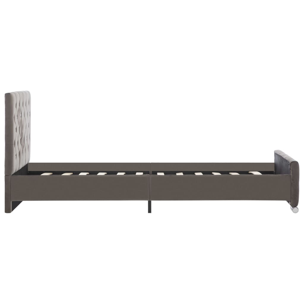 Bedframe fluweel grijs 90x200 cm – afbeelding 5