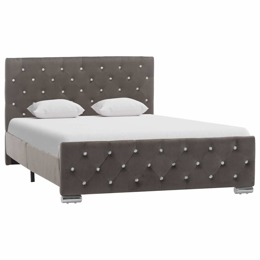 Bedframe stof grijs 120x200 cm – afbeelding 1