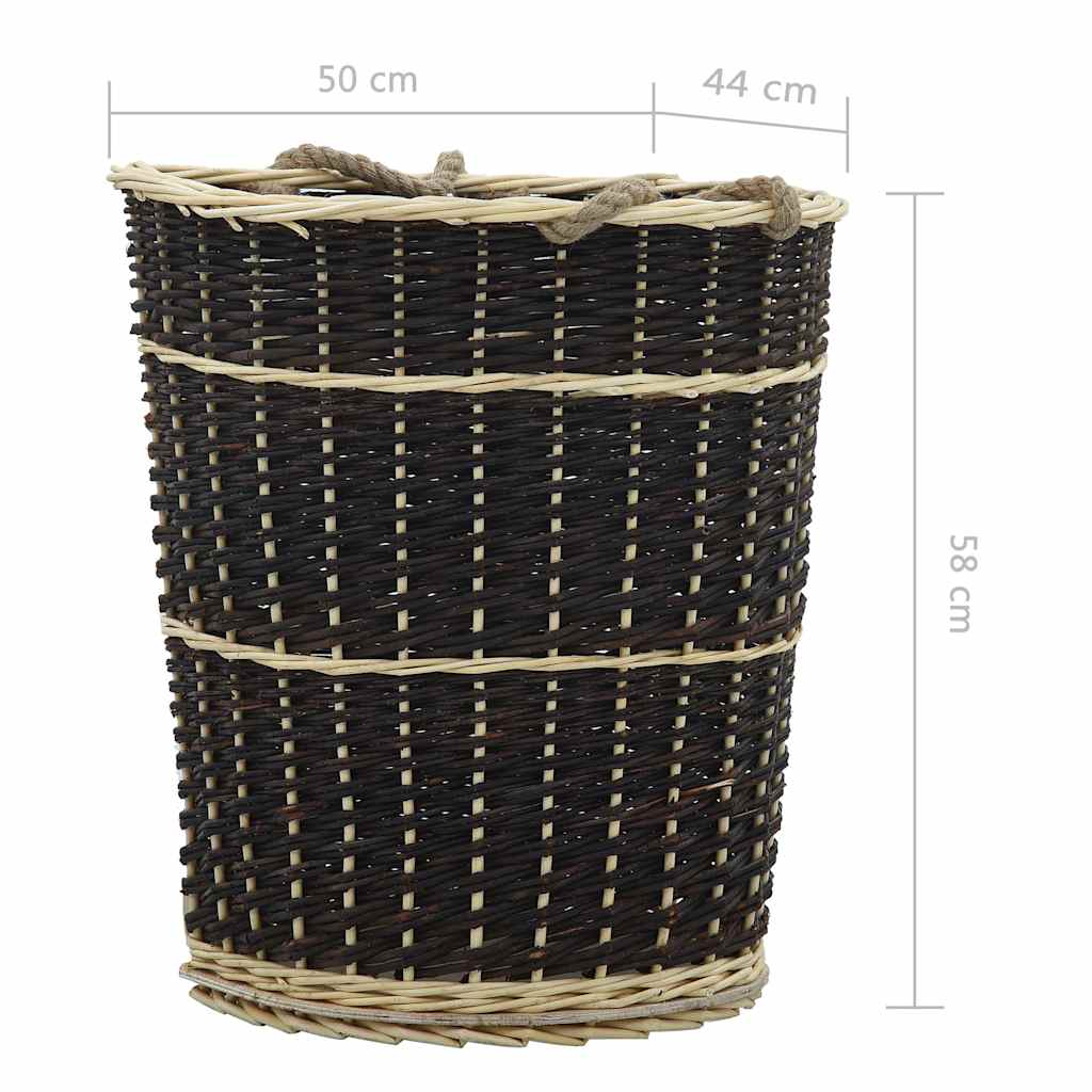 Houtmand met draagriemen 50x44x58 cm natuurlijk wilgenhout – afbeelding 11