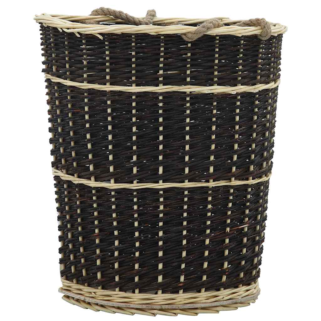 Houtmand met draagriemen 50x44x58 cm natuurlijk wilgenhout – afbeelding 3