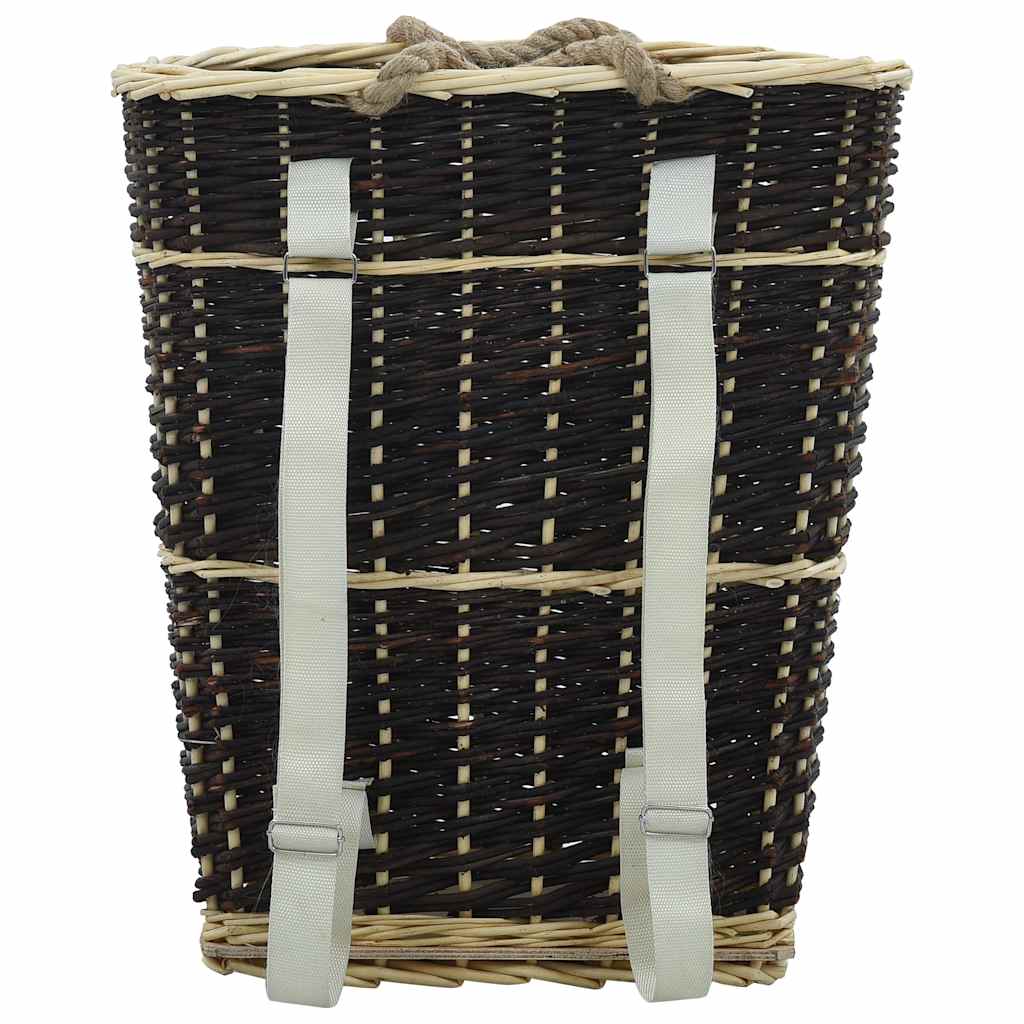Houtmand met draagriemen 50x44x58 cm natuurlijk wilgenhout – afbeelding 4