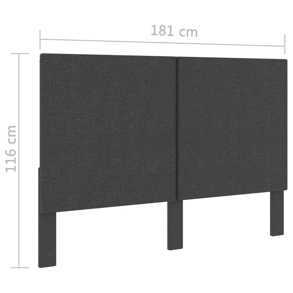 Hoofdbord 180x200 cm stof donkergrijs – afbeelding 6