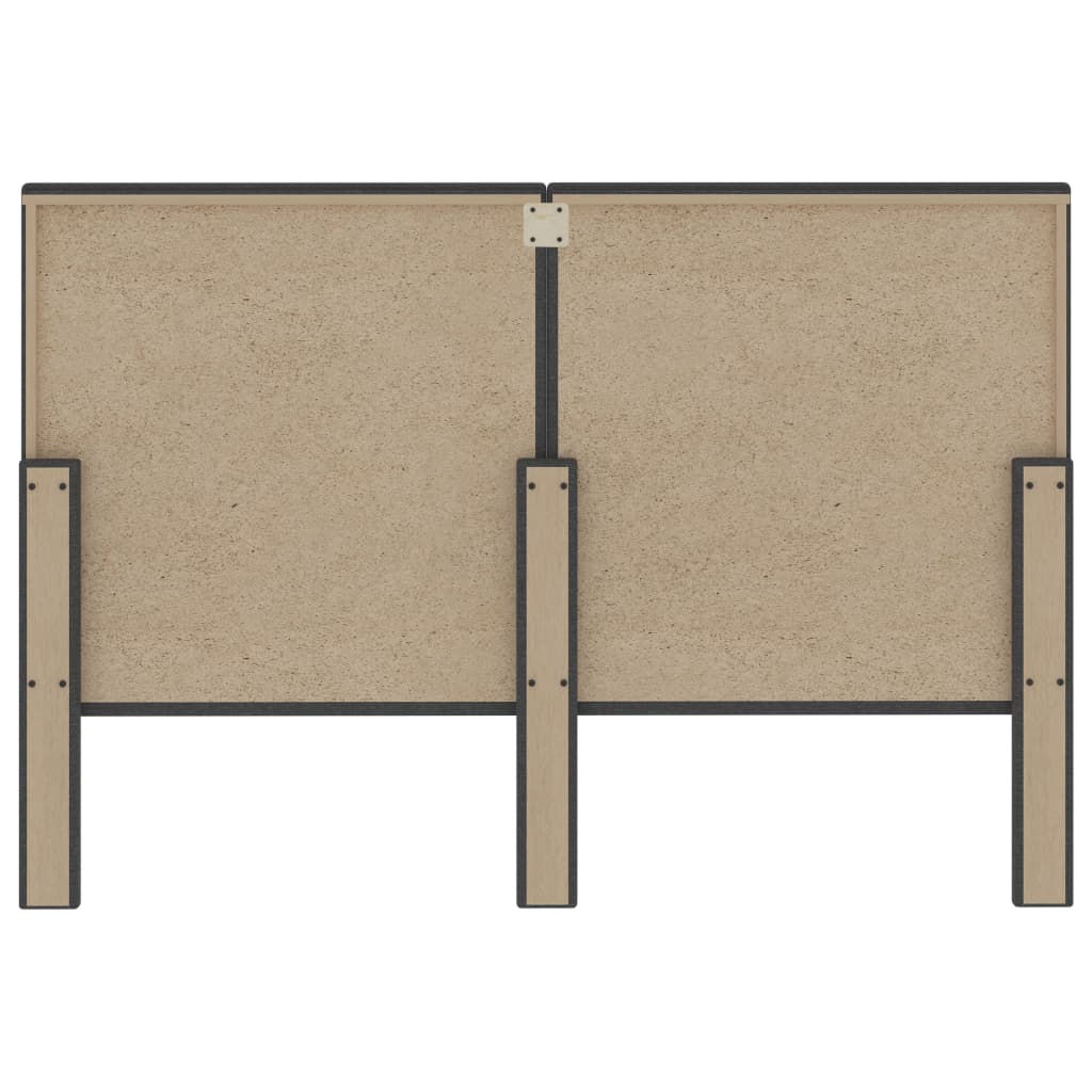 Hoofdbord 140x200 cm getuft stof donkergrijs – afbeelding 5