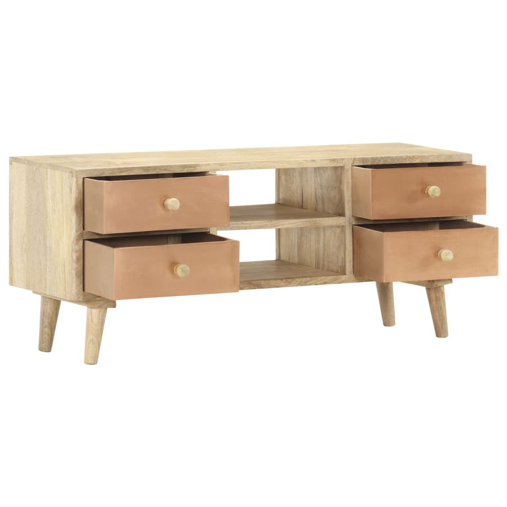 Tv-meubel 110x30x45 cm massief mangohout – afbeelding 3
