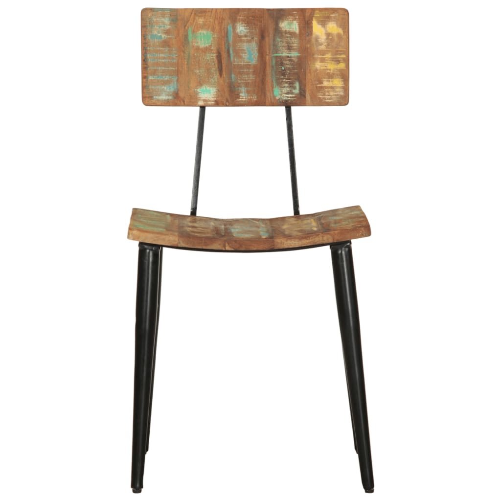 Eetkamerstoelen 2 st massief gerecycled hout – afbeelding 4