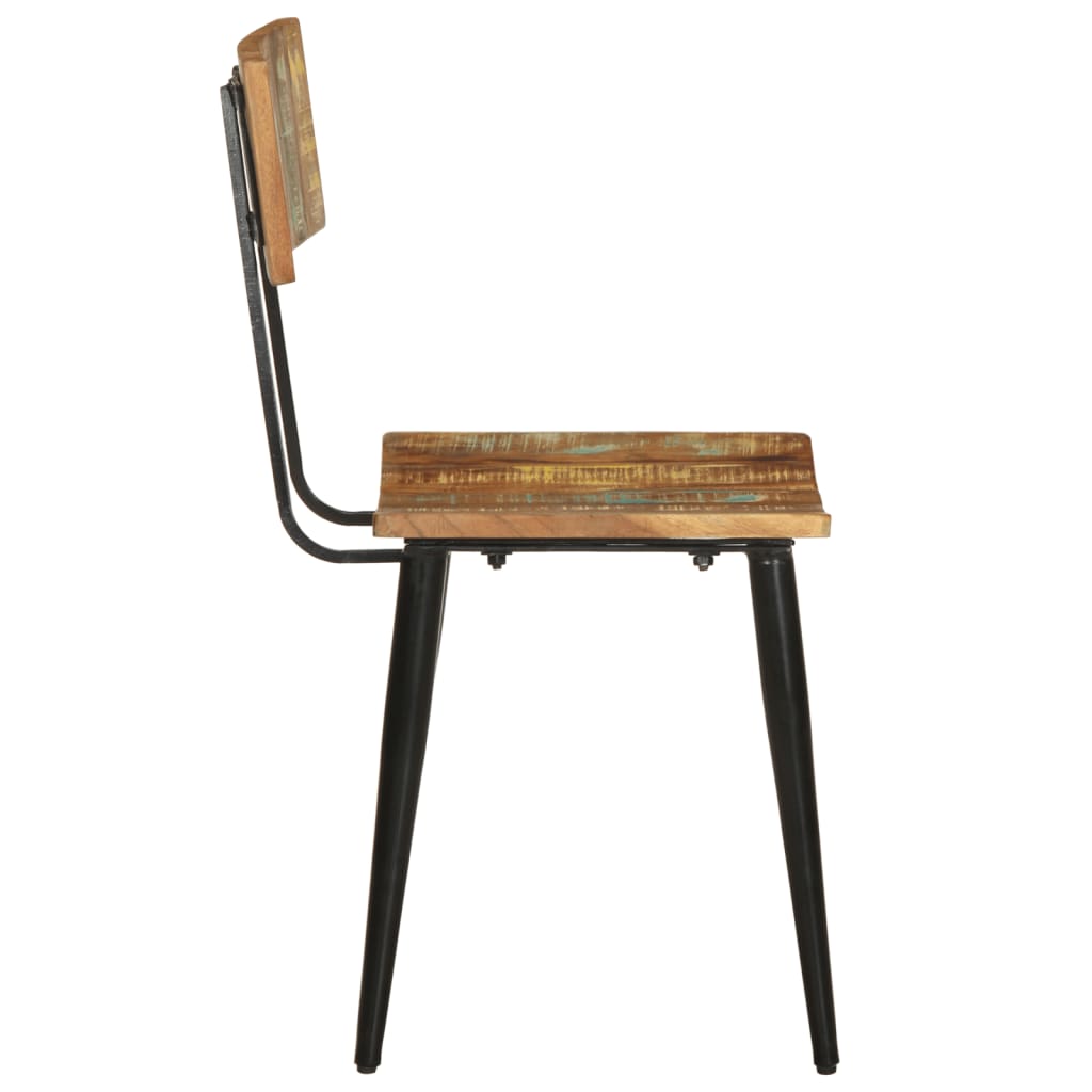 Eetkamerstoelen 2 st massief gerecycled hout – afbeelding 5