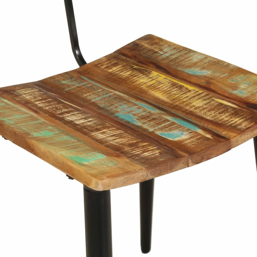 Eetkamerstoelen 2 st massief gerecycled hout – afbeelding 9