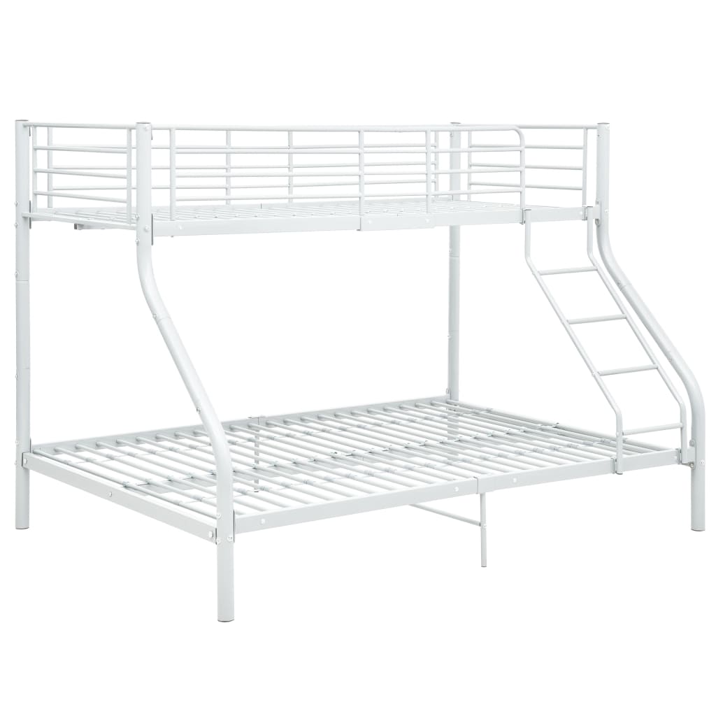 Stapelbedframe metaal wit 140x200 cm/90x200 cm – afbeelding 2
