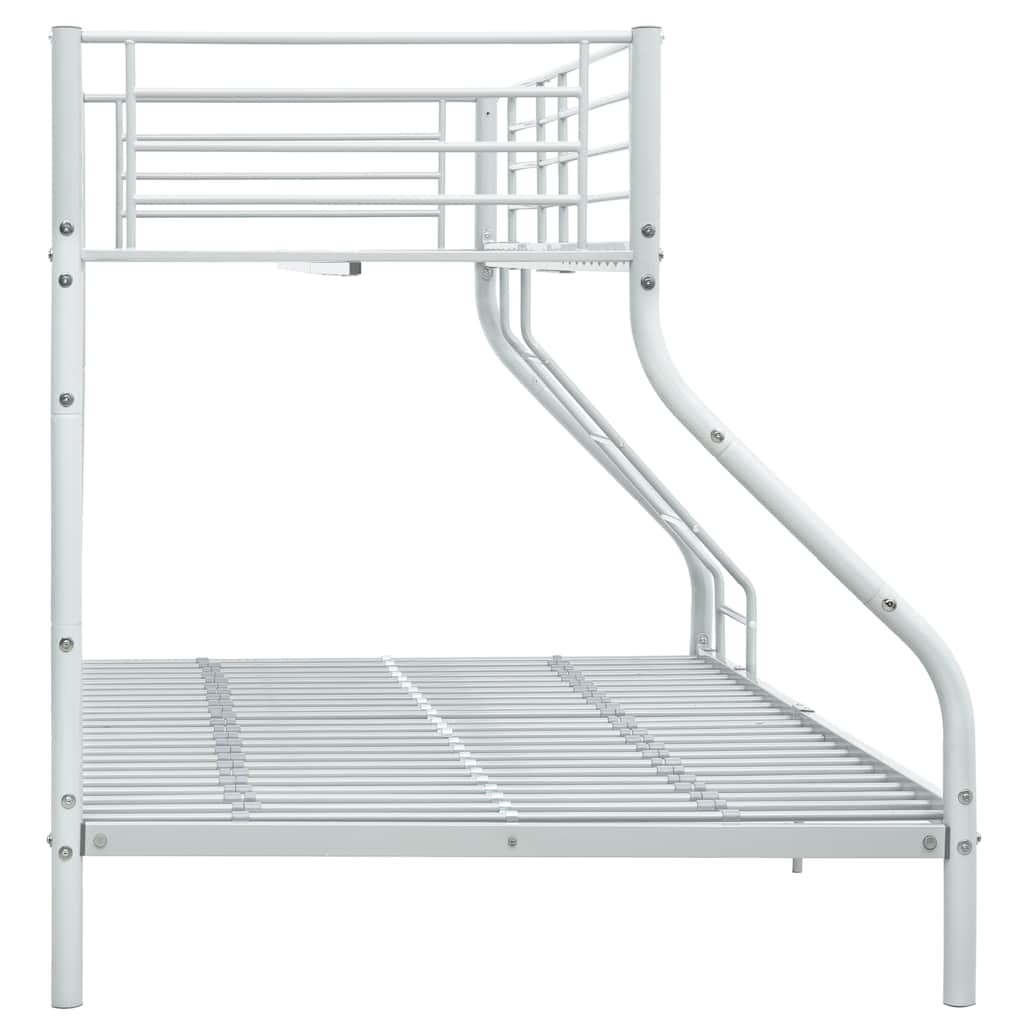 Stapelbedframe metaal wit 140x200 cm/90x200 cm – afbeelding 4