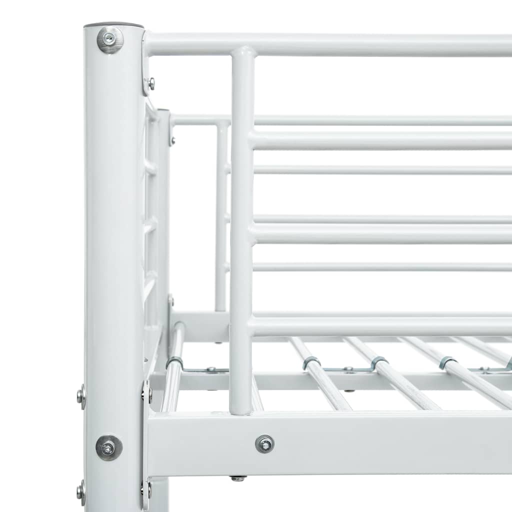 Stapelbedframe metaal wit 140x200 cm/90x200 cm – afbeelding 5